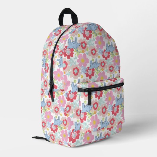 Sac À Dos Imprimé Horton Entend Un Qui | Motif à fleurs Pastel (Coin arrière gauche)