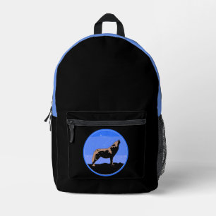 Sac À Dos Imprimé Howling Wolf en hiver - Art faunique original