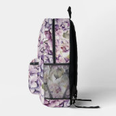 Sac À Dos Imprimé Hydrangeas aquarelle rose violet élégant (Droite)