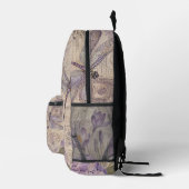 Sac À Dos Imprimé Hydrangeas Chic Usés Violets (Droite)