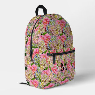 Sac À Dos Imprimé hydrangées florales rose bleu jaune