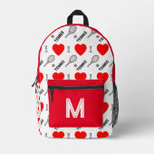 Sac À Dos Imprimé I coeur tennis -motif (Recto)