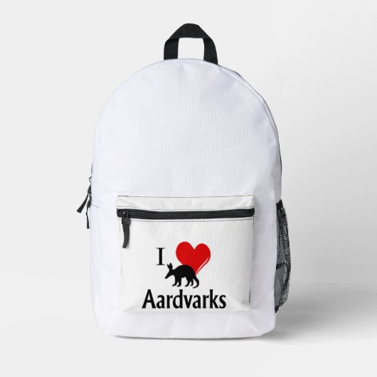 Sac À Dos Imprimé I Heart Aardvarks (Recto)