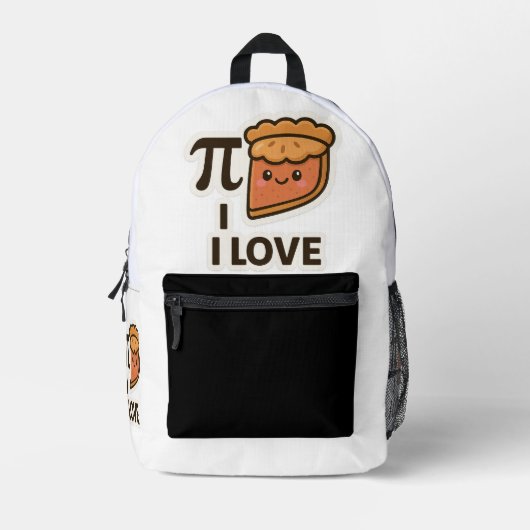 Sac À Dos Imprimé I Love Pi Sticker - Mignonne Math & Pie Pun Design (Recto)