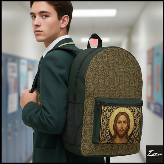 Sac À Dos Imprimé Icône byzantine du Christ - Jésus