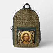 Sac À Dos Imprimé Icône byzantine du Christ - Jésus (Recto)