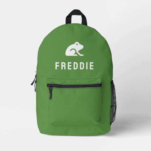 Sac À Dos Imprimé Icône de grenouille Motif mignon vert (Recto)