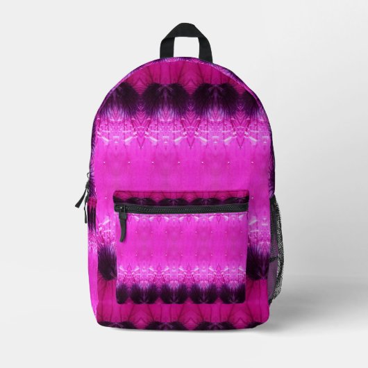 Sac À Dos Imprimé Ikat rose et violet (Recto)