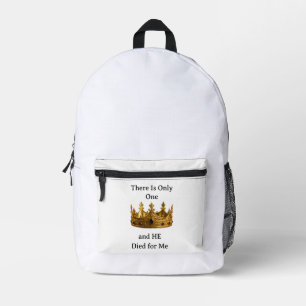Sac À Dos Imprimé Il n'y a qu'un seul Roi et Il est mort pour moi
