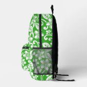 SAC À DOS IMPRIMÉ ÎLE PLUMERIA MOTIF EN CITRUS VERT (Droite)
