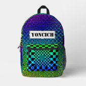 Sac À Dos Imprimé Illusion À damiers par Kenneth Yoncich (Recto)