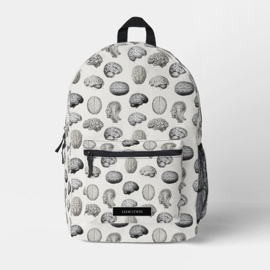 Sac À Dos Imprimé Illustrations d'anatomie cérébrale et de biologie (Recto)