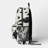 Sac À Dos Imprimé Impression animale vache crème noire (Droite)