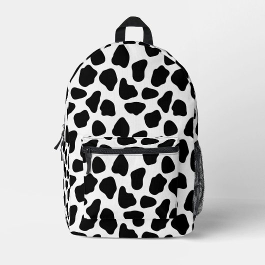 Sac À Dos Imprimé Impression de vache noire et blanche (Recto)