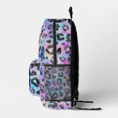 Sac À Dos Imprimé Impression léopard fuchsia aquarelle patte noire c (Droite)