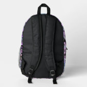 Sac À Dos Imprimé Impression léopard fuchsia aquarelle patte noire c (Verso)
