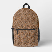 Sac À Dos Imprimé Impression léopard orange et marron (Recto)