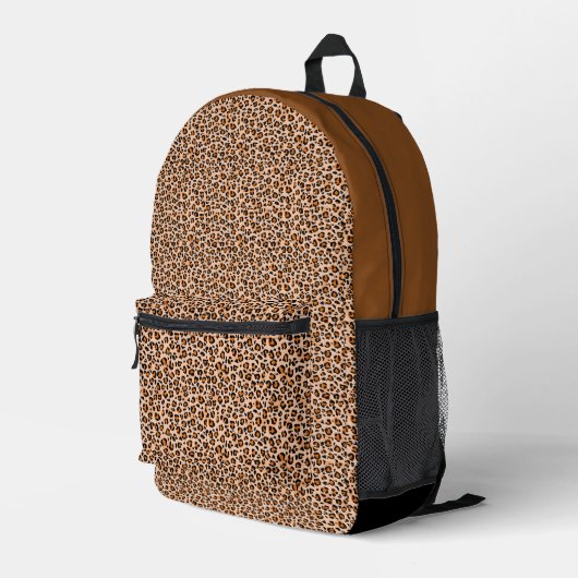 Sac À Dos Imprimé Impression léopard orange et marron (Coin arrière droit)