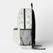 Sac À Dos Imprimé Impression safari vert blanc (Droite)