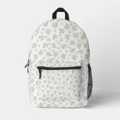 Sac À Dos Imprimé Impression safari vert blanc (Recto)