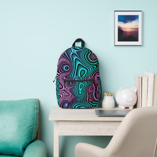 Sac À Dos Imprimé Impression Vagues Funky (Insitu)
