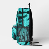 Sac À Dos Imprimé Impression Zebra turquoise (Droite)