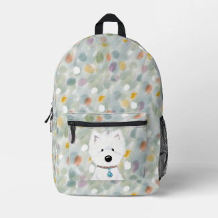 Sac À Dos Imprimé Impressions de Westie Fluffy KiniArt