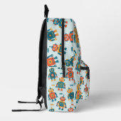 Sac À Dos Imprimé Imprimé de robot personnalisable mignon (Gauche)