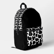 Imprimé de vache noir et blanc tendance
