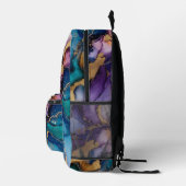 Sac À Dos Imprimé Imprimé partout Agate violette personnalisée avec (Droite)
