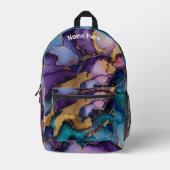 Sac À Dos Imprimé Imprimé partout Agate violette personnalisée avec (Recto)
