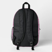 Sac À Dos Imprimé Imprimer Giraffe rose mignonne | Monogramme (Verso)