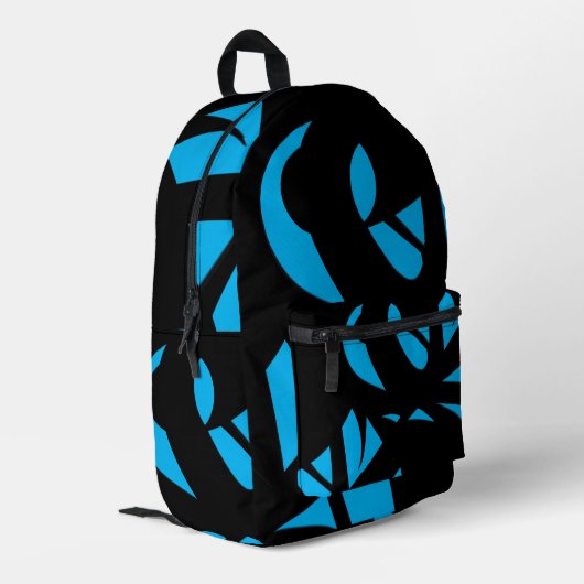 Sac À Dos Imprimé Incroyable Art Moderne Bleu / Noir (Coin arrière gauche)