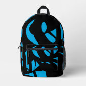 Sac À Dos Imprimé Incroyable Art Moderne Bleu / Noir (Recto)
