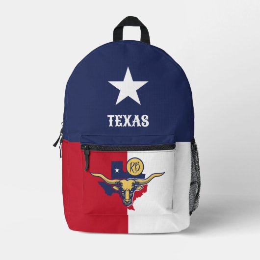 Sac À Dos Imprimé Indicateur d'état du Texas (Recto)