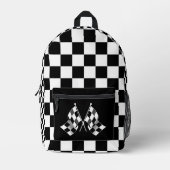 Sac À Dos Imprimé Indicateurs À damiers Racing (Recto)