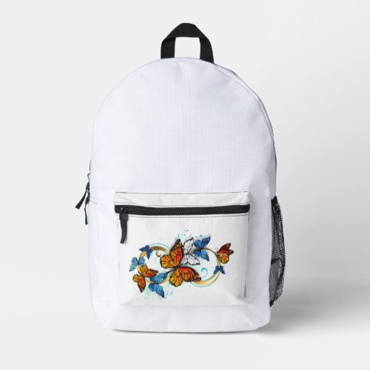 Sac À Dos Imprimé Infinité de papillons monarques (Recto)