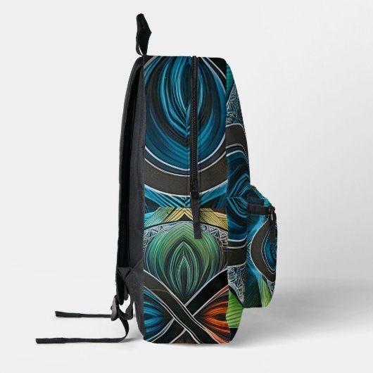 Sac À Dos Imprimé Infinity Mandala African Tribal Mask Abstrait (Gauche)