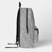 Sac À Dos Imprimé Initiale monogrammée noir et blanc moderne du mili (Gauche)