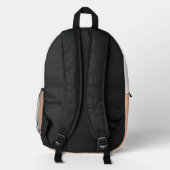 Sac À Dos Imprimé Initiales de monogramme moderne personnalisées Bla (Verso)