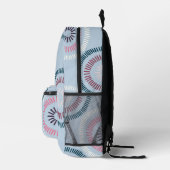 Sac À Dos Imprimé Initiales monographiques rose et bleu cool (Droite)