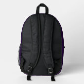Sac À Dos Imprimé Initiales Violet & Brousses - Fleurs violettes (Verso)