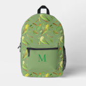 Sac À Dos Imprimé inséparables et perruches - monogrammed (Recto)