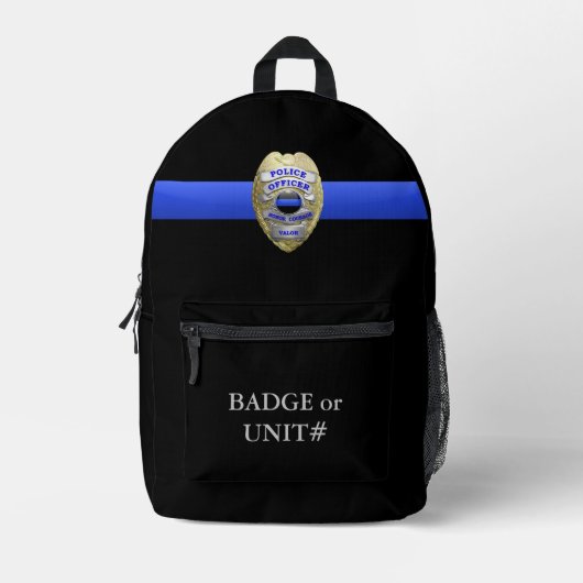 Sac À Dos Imprimé Insigne de police (Recto)