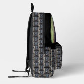 Sac À Dos Imprimé Intense face de lama noire personnalisée (Gauche)