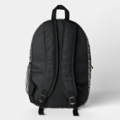 Sac À Dos Imprimé Intense face de lama noire personnalisée (Verso)