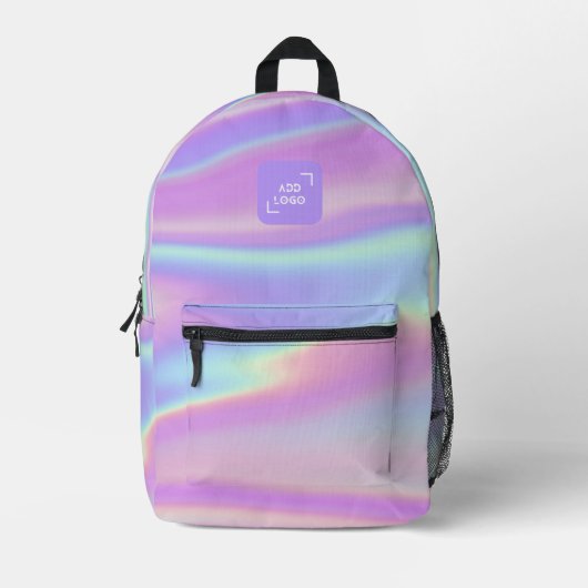 Sac À Dos Imprimé Iridescente douce Moderne Logo Contemporain Entrep (Recto)