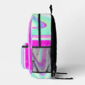 Sac À Dos Imprimé Iridescente Holographique Liquide Swirl (Droite)