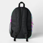 Sac À Dos Imprimé Iridescente Holographique Liquide Swirl (Verso)