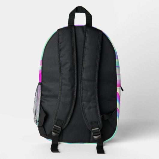 Sac À Dos Imprimé Iridescente Holographique Liquide Swirl (Verso)